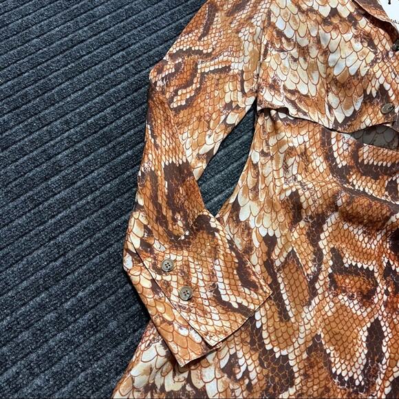 NANUSHKA Tess Cutout Snake-print Satin Mini Dress Size XS Vintage Snake NEW NWT - Picture 13 of 16